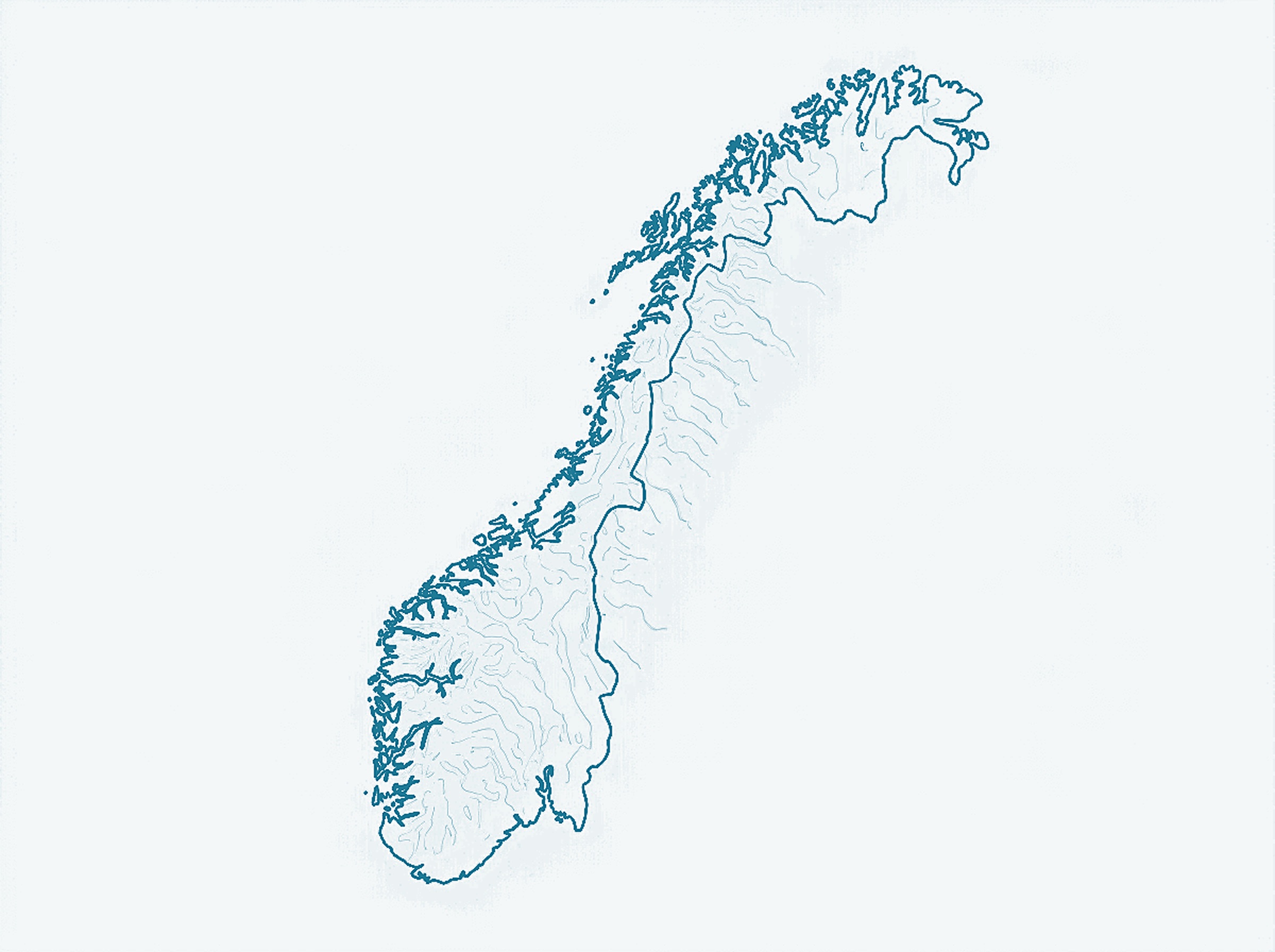 Illustrated map of Norway
